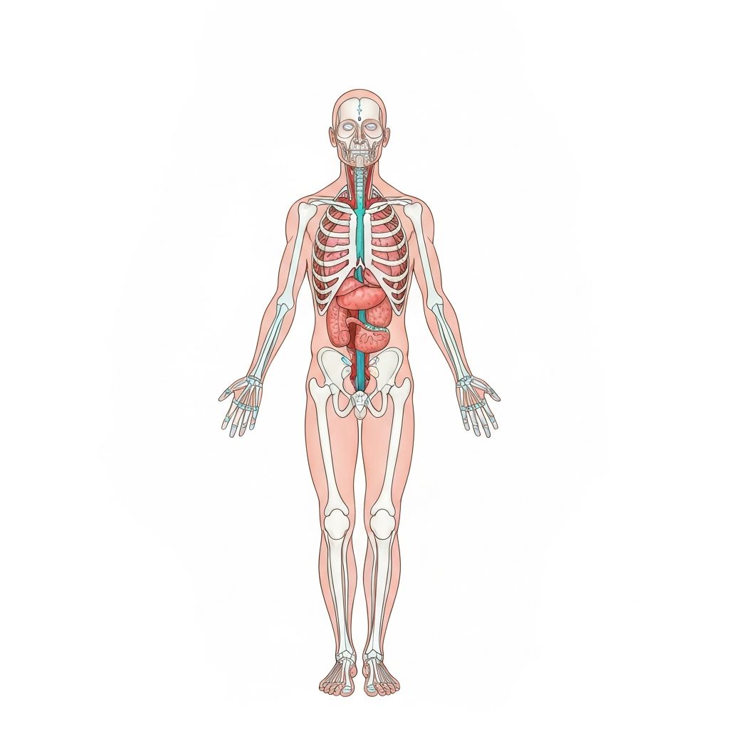 Human body metabolism illustration